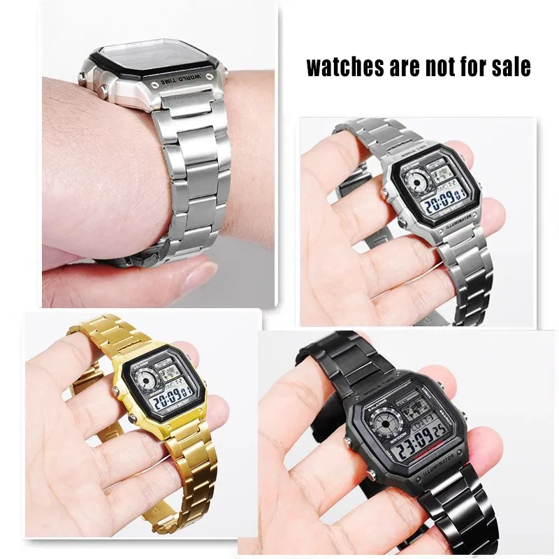 For Casio 3299 AE-1200WH Watch Case Modified AE1200 Stainless Steel Watch Case Metal Shell with Waterproof Ring Black Silver
For Casio 3299 AE-1200WH Watch Case Modified AE1200 Stainless Steel Watch Case Metal Shell with Waterproof Ring Black Silver