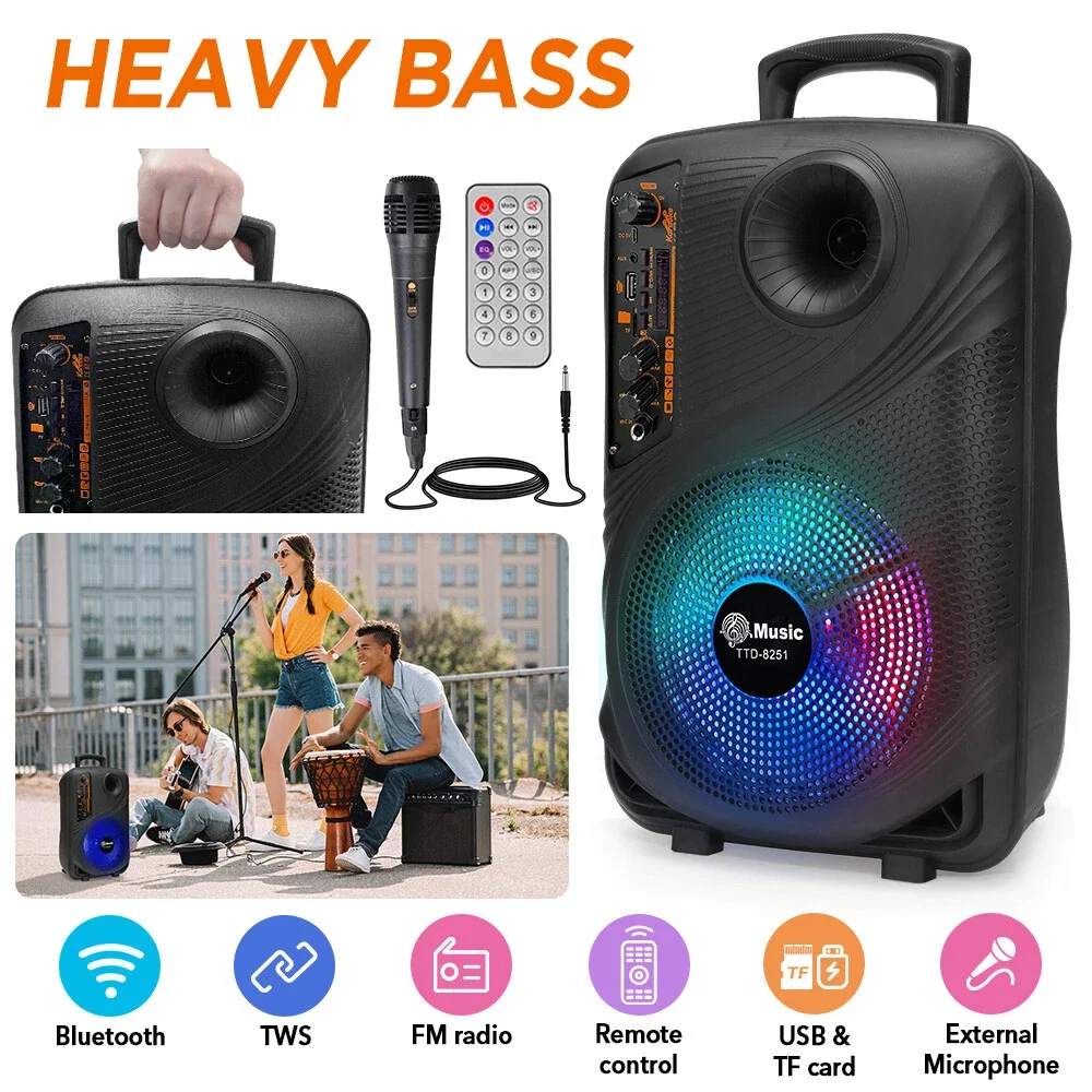 2000W Portable Bluetooth Speaker Sub woofer Heavy Bass Sound System Party+Remote
2000W Portable Bluetooth Speaker Sub woofer Heavy Bass Sound System Party+Remote