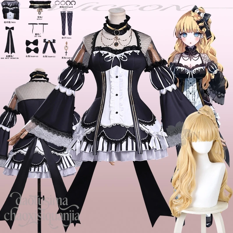 Saeki Miria Mahou Shoujo No Majo Saiban Косплей Наряд Kawaii Goth Lolita Jirai Kei Платье принцессы Парики Рождество
Saeki Miria Mahou Shoujo No Majo Saiban Косплей Наряд Kawaii Goth Lolita Jirai Kei Платье принцессы Парики Рождество