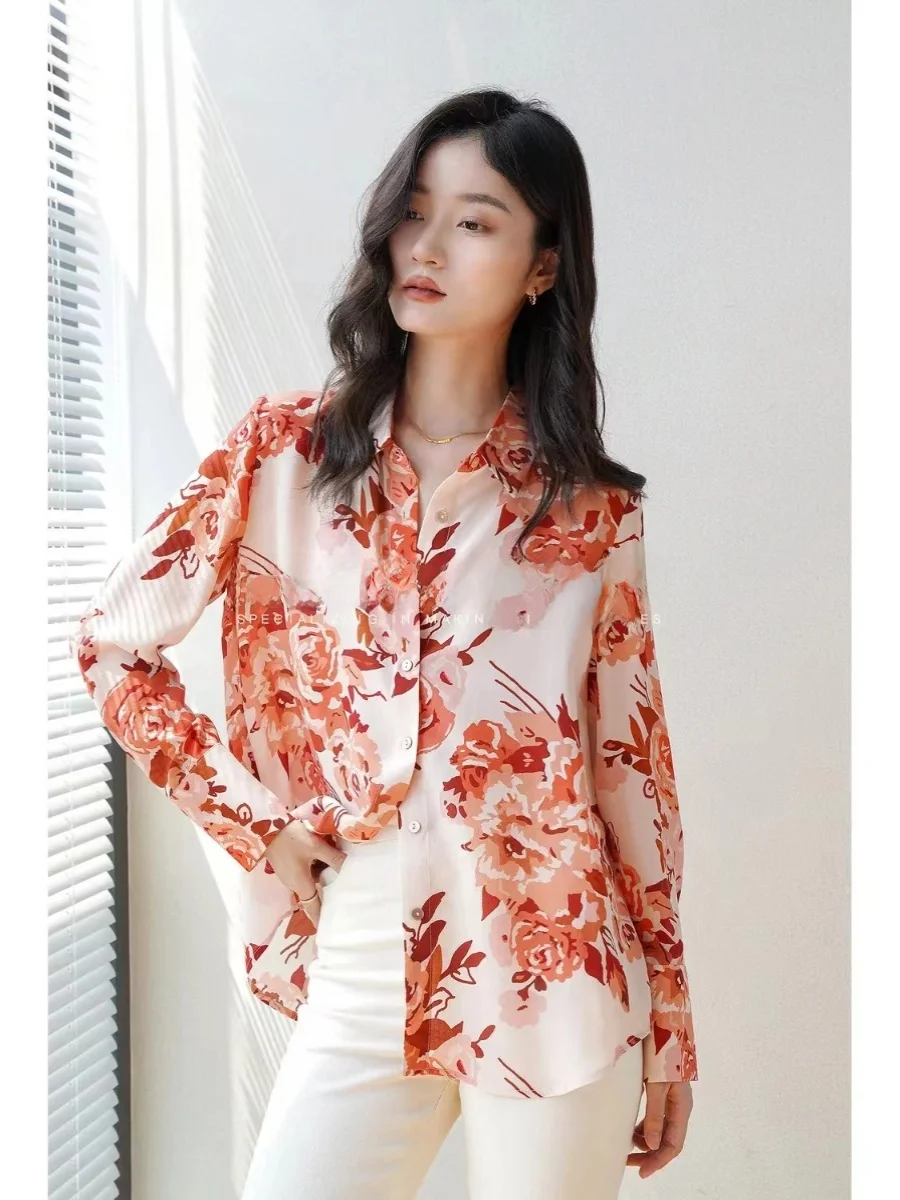 Women's Long Sve Printed irt Collar Loose Ethnic Sle Top Button up Korean Version Spring 2024 New Arrival
Women's Long Sve Printed irt Collar Loose Ethnic Sle Top Button up Korean Version Spring 2024 New Arrival