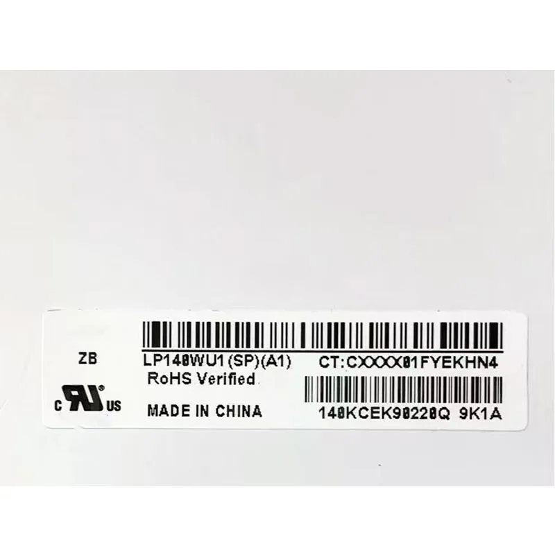 14.0"LCD Screen LP140WU1-SPA1 (SP)(A1) EDP30PIN 1920X1200 FOR LG FHD NON-TOUCH
14.0"LCD Screen LP140WU1-SPA1 (SP)(A1) EDP30PIN 1920X1200 FOR LG FHD NON-TOUCH