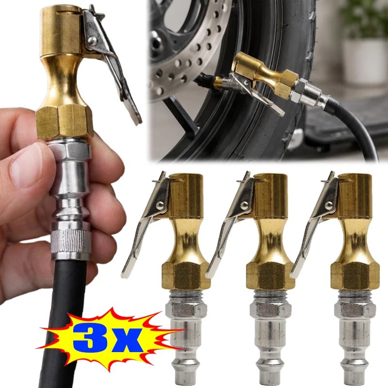 1/2/3pcs Cars Electric Vehicles and Bicycles Air Chuck Inflator Tire Inflation Clamp for Air Compressor Pump US Connector Plug
1/2/3pcs Cars Electric Vehicles and Bicycles Air Chuck Inflator Tire Inflation Clamp for Air Compressor Pump US Connector Plug