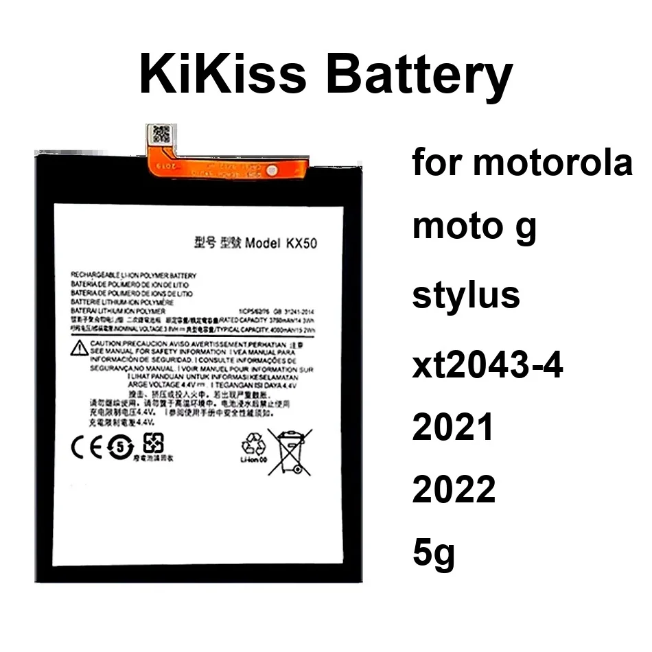 Mobile Phone Battery Safe MD50 KX50 4000-5000Mah For Motorola Moto G Stylus XT2043-4 2021 2022 5G
Mobile Phone Battery Safe MD50 KX50 4000-5000Mah For Motorola Moto G Stylus XT2043-4 2021 2022 5G