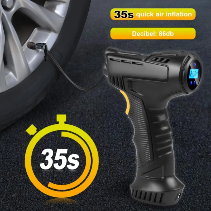 Handheld 120W Car Air Pump Wireless/Wired Electric Pump Portable Air Pump Tire Inflator Portable For Car Bicycle Air Compressor
Handheld 120W Car Air Pump Wireless/Wired Electric Pump Portable Air Pump Tire Inflator Portable For Car Bicycle Air Compressor