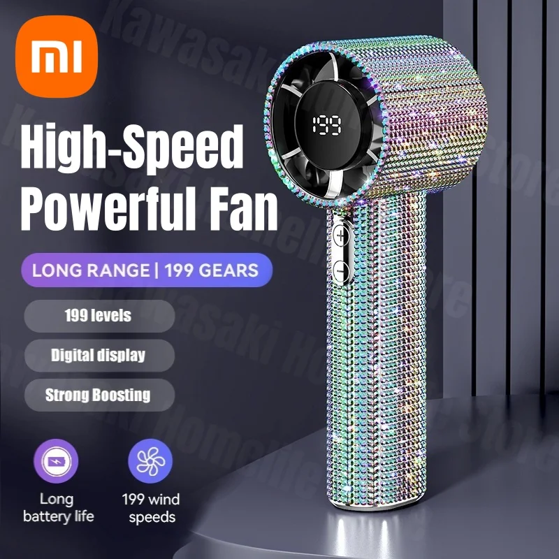 Xiaomi 199-скоростной ручной вентилятор с бриллиантами Портативный высокоскоростной безлопастной вентилятор со светодиодным дисплеем USB-C Быстрая зарядка для путешествий на открытом воздухе
Xiaomi 199-скоростной ручной вентилятор с бриллиантами Портативный высокоскоростной безлопастной вентилятор со светодиодным дисплеем USB-C Быстрая зарядка для путешествий на открытом воздухе