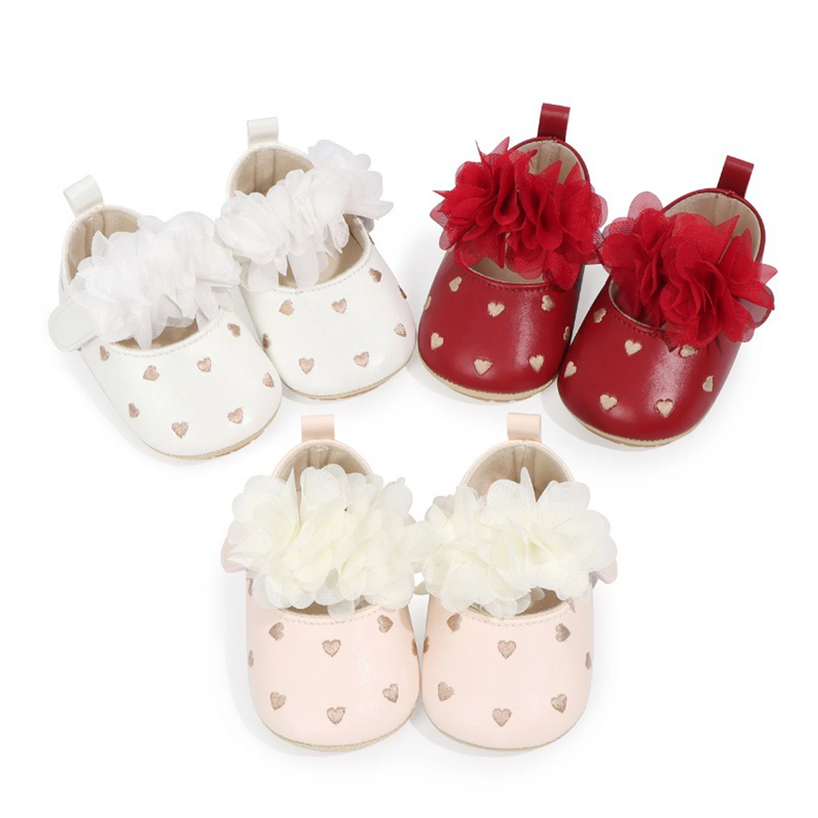 Infant Baby Girls Mary Jane Shoes Princess Cute Heart Pattern Mesh Flower Soft Non-Slip Sole First Walking Shoes
Infant Baby Girls Mary Jane Shoes Princess Cute Heart Pattern Mesh Flower Soft Non-Slip Sole First Walking Shoes