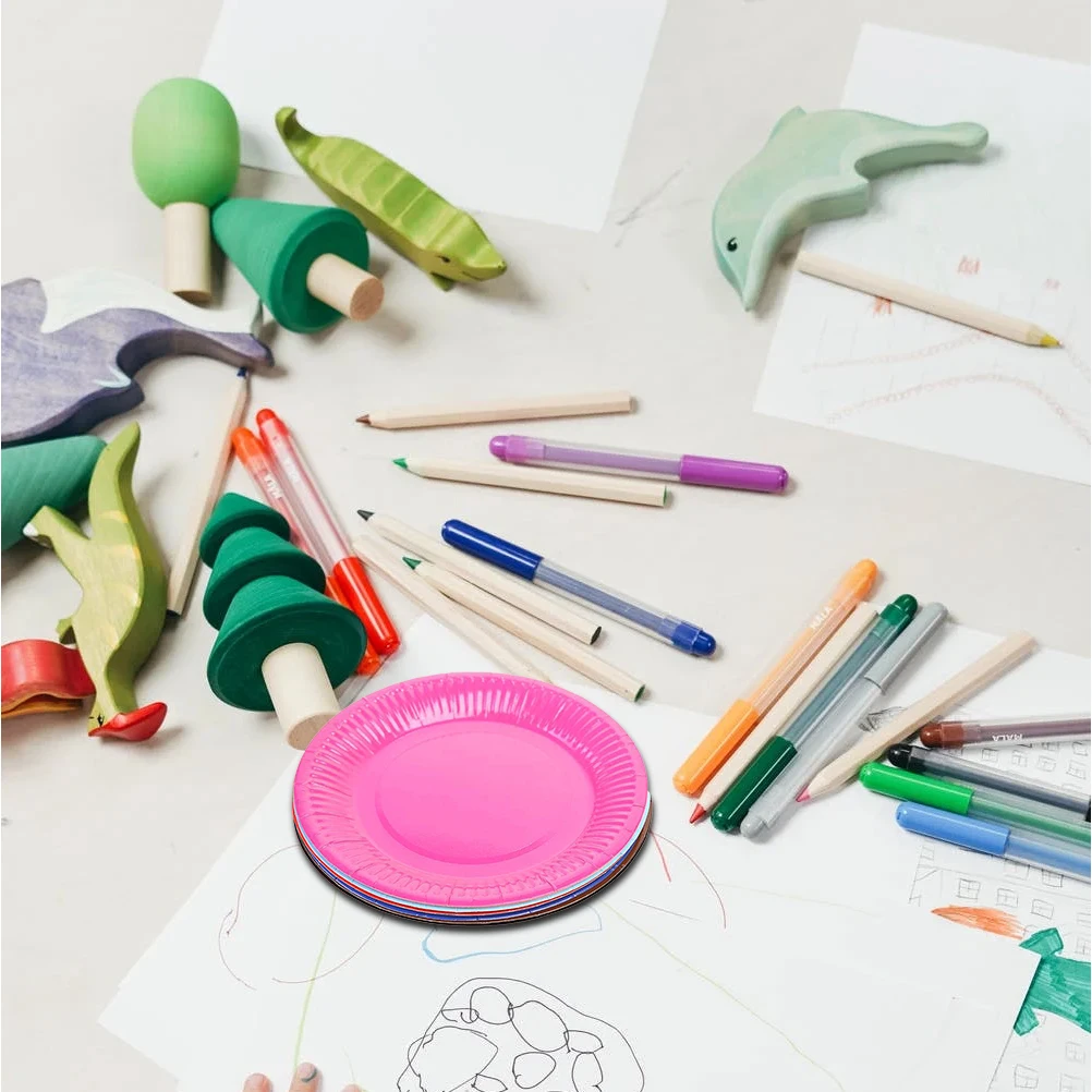 60pcs Drawing Paper Plates Kids Painting Art Coloring Disposable Pulp Trays DIY Supplies Watercolor Mix Craft Accessories
60pcs Drawing Paper Plates Kids Painting Art Coloring Disposable Pulp Trays DIY Supplies Watercolor Mix Craft Accessories
