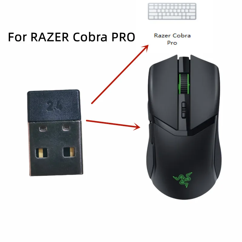 USB Dongle Receiver Adapter for Razer Cobra Pro Lightweight Wireless Mouse
