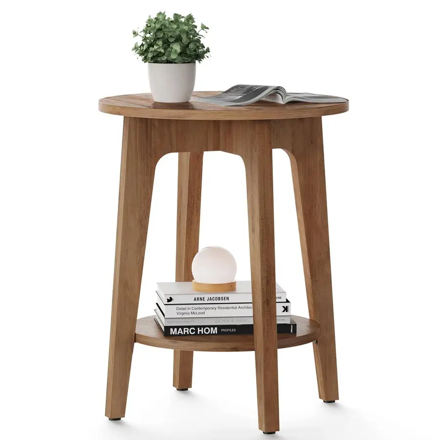 Collection Side Table, 2Tier Small Round End Table, Nightstand with Tapered Legs, Curved Transitions, for Small Spaces, L
Collection Side Table, 2Tier Small Round End Table, Nightstand with Tapered Legs, Curved Transitions, for Small Spaces, L