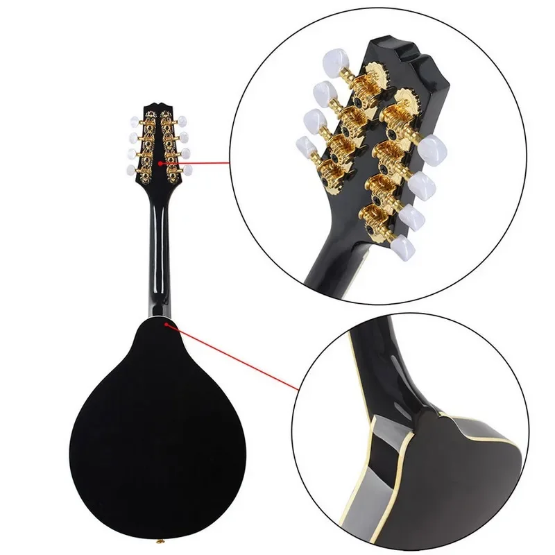 Adjustable 8-String Electric a Style Mandolin Rosewood Fingerboard String Instrument With Cable Strings Cleaning Cloth
Adjustable 8-String Electric a Style Mandolin Rosewood Fingerboard String Instrument With Cable Strings Cleaning Cloth