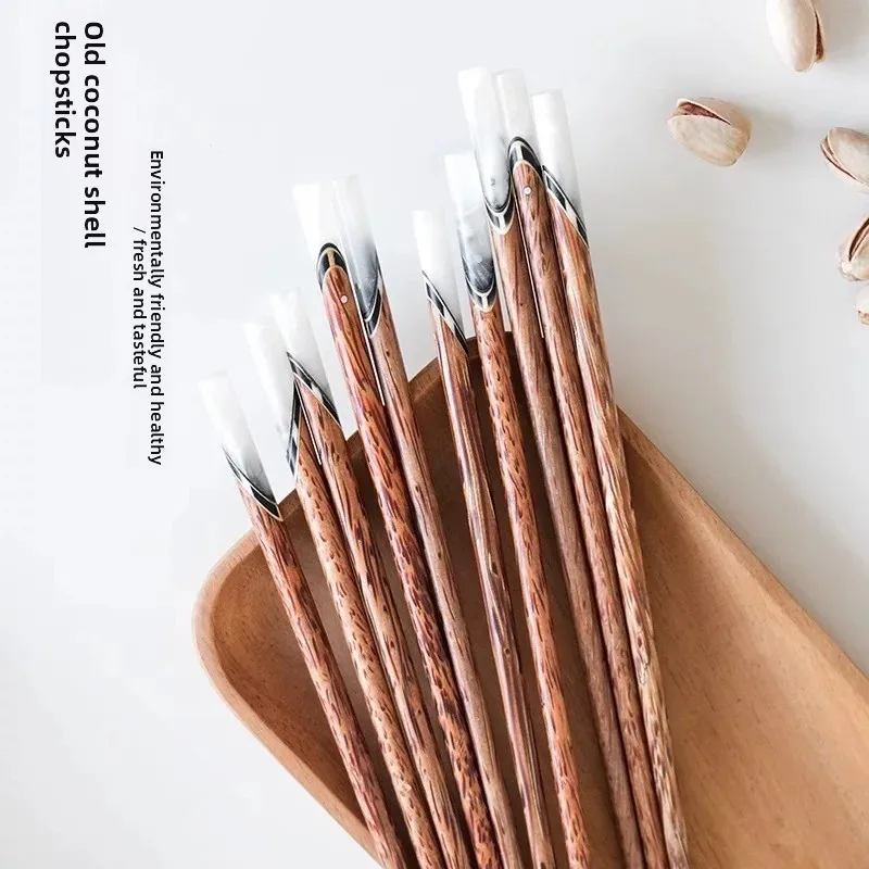 Coconut Wood Chopsticks Shell Inlaid Non-slip Durable Chopsticks Set
Coconut Wood Chopsticks Shell Inlaid Non-slip Durable Chopsticks Set