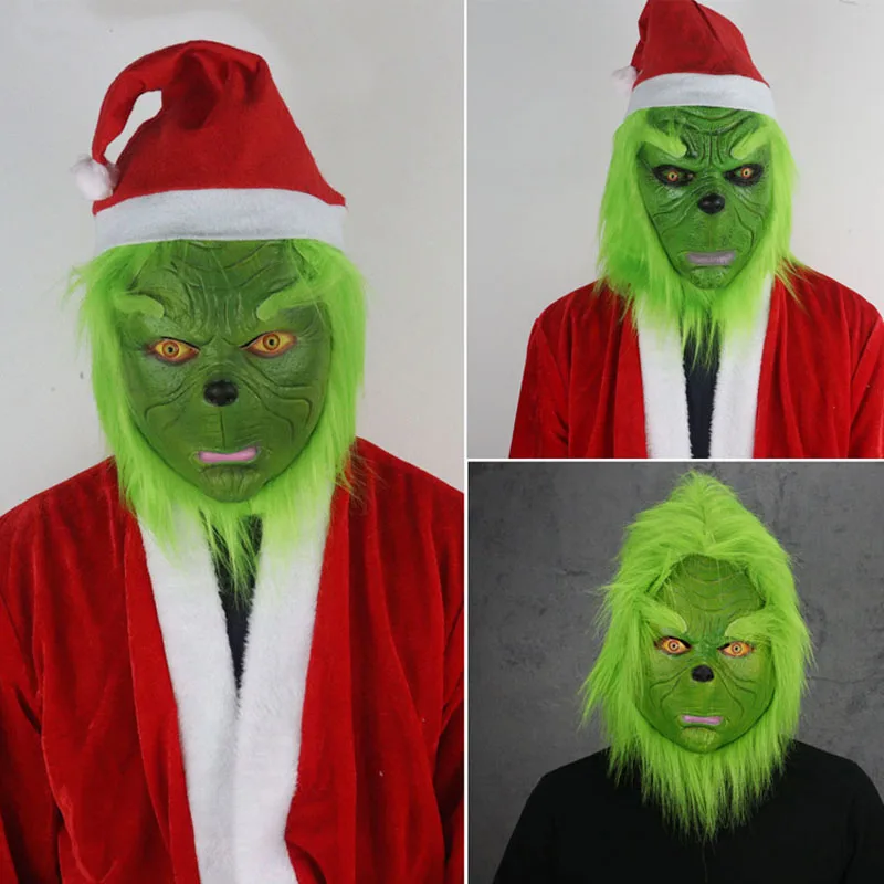 Christmas Green Hair Monster Mask Ball Masquerade Cosplay Green Hair Thief Mask With Red Hat For Christmas Carnival Decoration
Christmas Green Hair Monster Mask Ball Masquerade Cosplay Green Hair Thief Mask With Red Hat For Christmas Carnival Decoration
