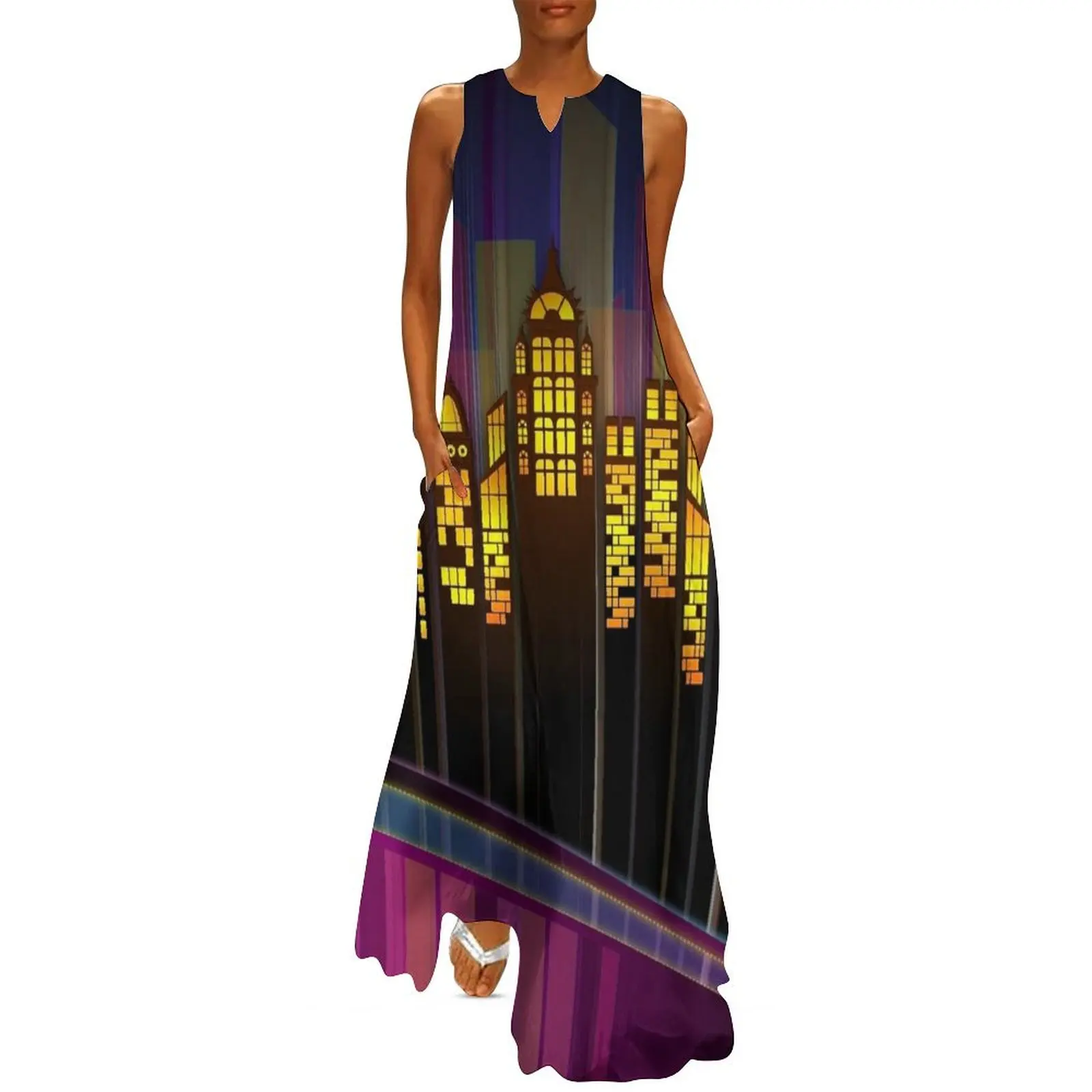 Modern Cityscape By Night Long Dress women's summer clothing 2025 clothes for woman summer dress women 2025
Modern Cityscape By Night Long Dress women's summer clothing 2025 clothes for woman summer dress women 2025