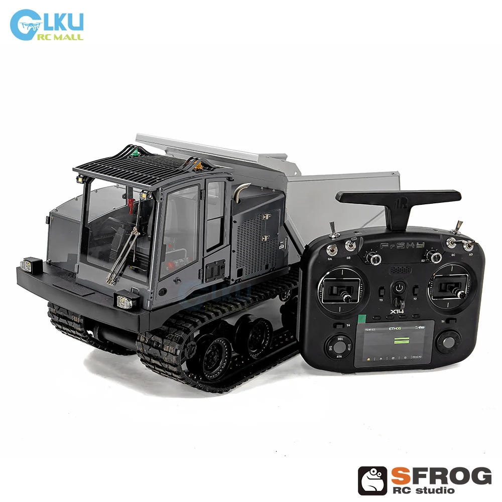 Серая версия RTR Super Frog RC 1/14 T14R Металлическая модель игрока Гусеничный самосвал с дистанционным управлением
Серая версия RTR Super Frog RC 1/14 T14R Металлическая модель игрока Гусеничный самосвал с дистанционным управлением