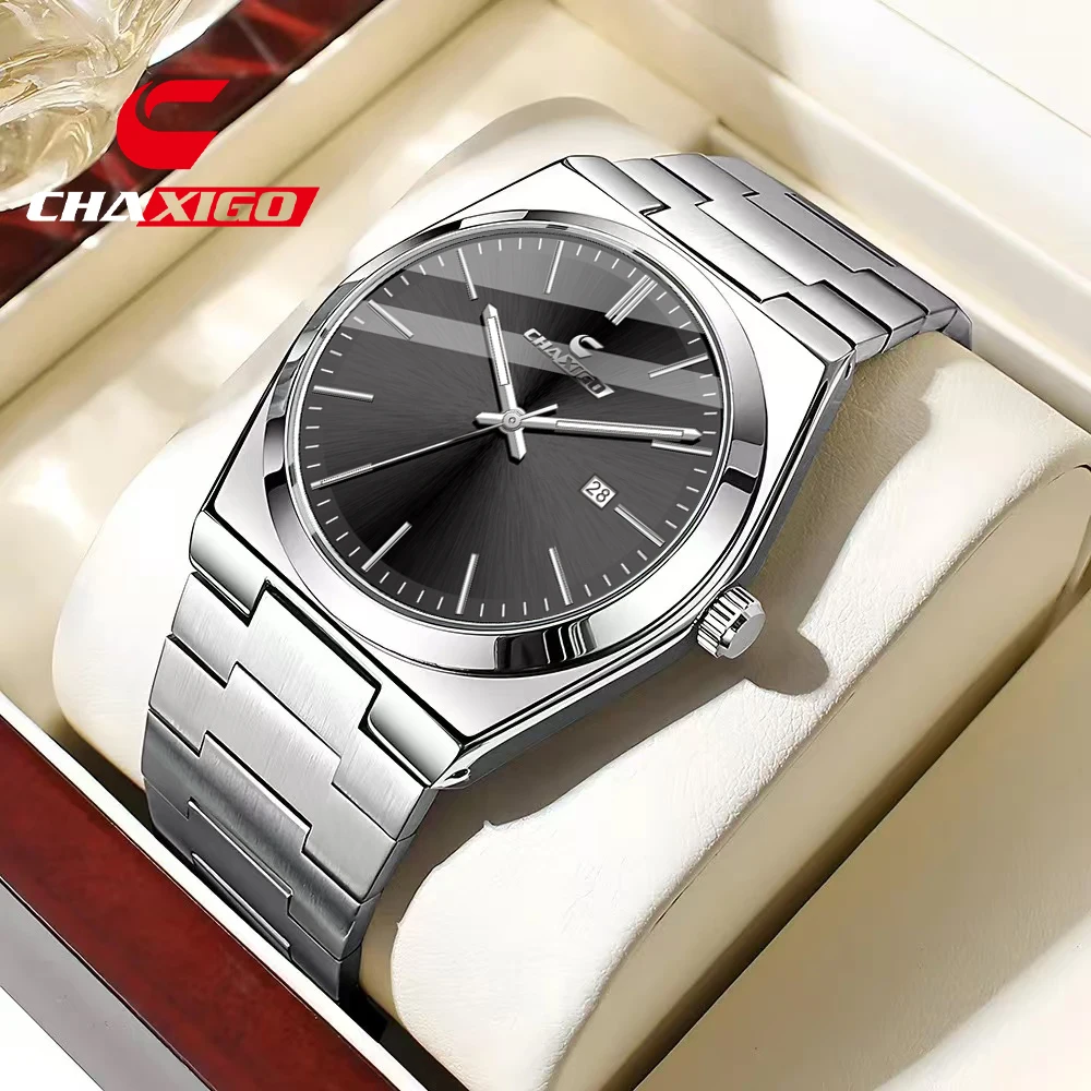CHAXIGO Men's Business Stainless Steel Strap Watch - Luxury Dual Date, 3ATM Water Resistance, Elegant Design, Quartz Movement
CHAXIGO Men's Business Stainless Steel Strap Watch - Luxury Dual Date, 3ATM Water Resistance, Elegant Design, Quartz Movement