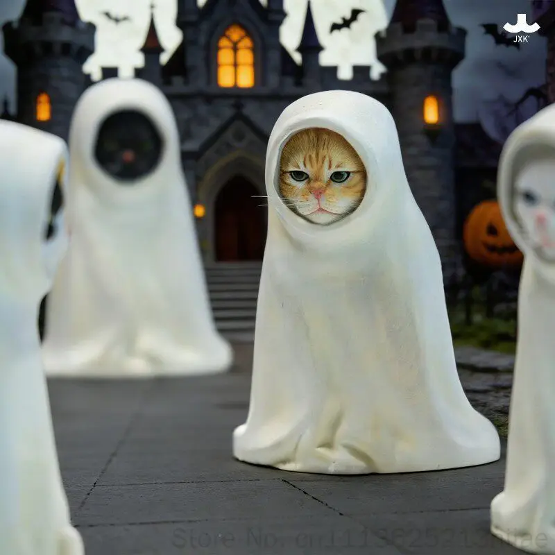 JXK White Robe Ghost Cat Figurine Resin Simulation Model Trendy Creative Ornament For Car Desktop Decoration Gift For Collectors
JXK White Robe Ghost Cat Figurine Resin Simulation Model Trendy Creative Ornament For Car Desktop Decoration Gift For Collectors