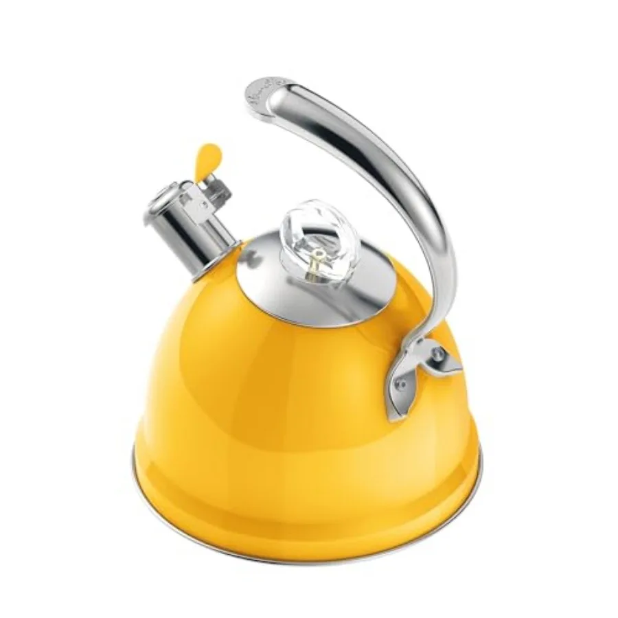 Tea Kettle Stovetop 2.5 QT Whistling Teapot 3-Layer Base Unique Ergonomic Handle Includes Pot Holder and Mat Electric/Induction
Tea Kettle Stovetop 2.5 QT Whistling Teapot 3-Layer Base Unique Ergonomic Handle Includes Pot Holder and Mat Electric/Induction