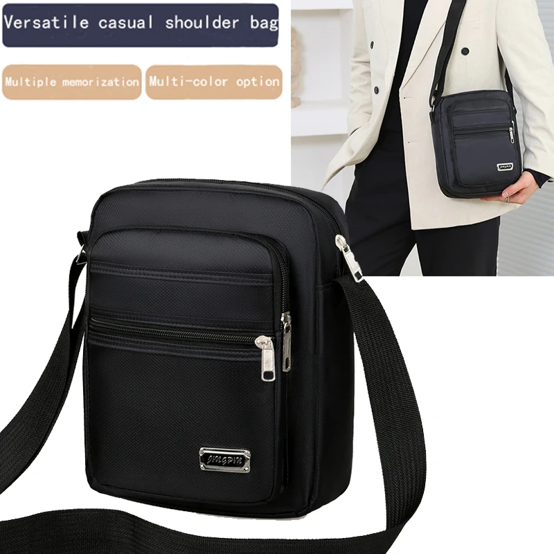 Fashion Men's Black Nylon Crossbody Bag Multi-Zipper Pockets for Daily Commute Work Travel Durable Lightweight Versatile Bag
Fashion Men's Black Nylon Crossbody Bag Multi-Zipper Pockets for Daily Commute Work Travel Durable Lightweight Versatile Bag