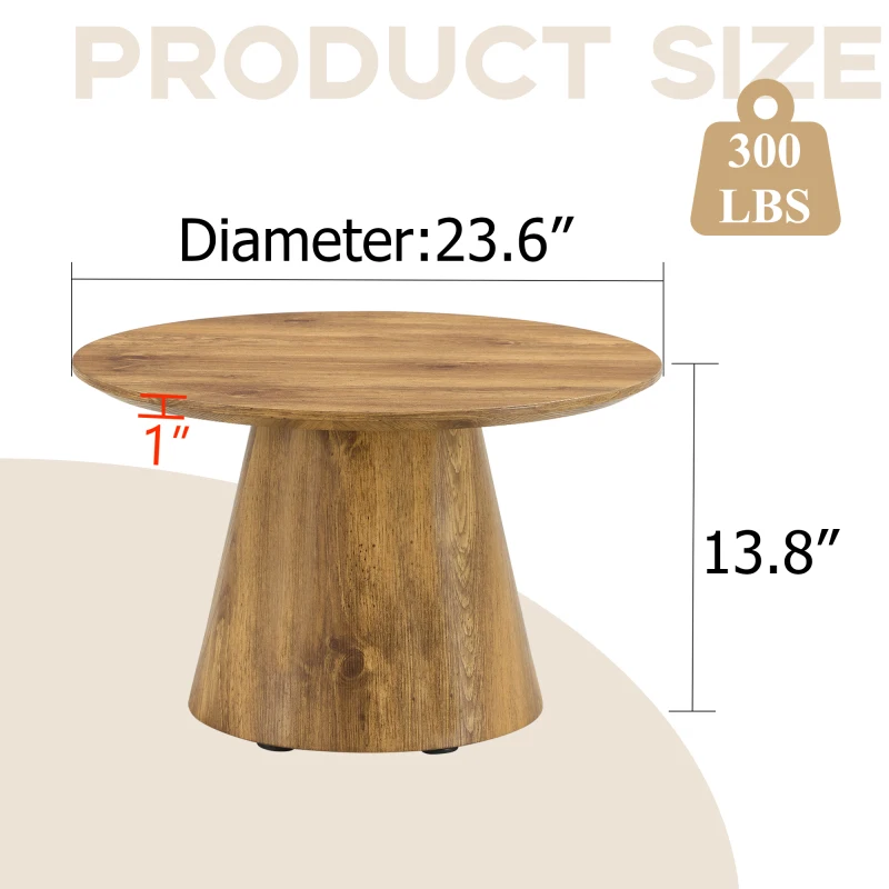 Natural Wood Grain MDF Round Coffee Table - 23.6" Diameter, 13.8" Height.Natural Wood Grain Texture Sticker,Exquisite Wood Gr
Natural Wood Grain MDF Round Coffee Table - 23.6" Diameter, 13.8" Height.Natural Wood Grain Texture Sticker,Exquisite Wood Gr