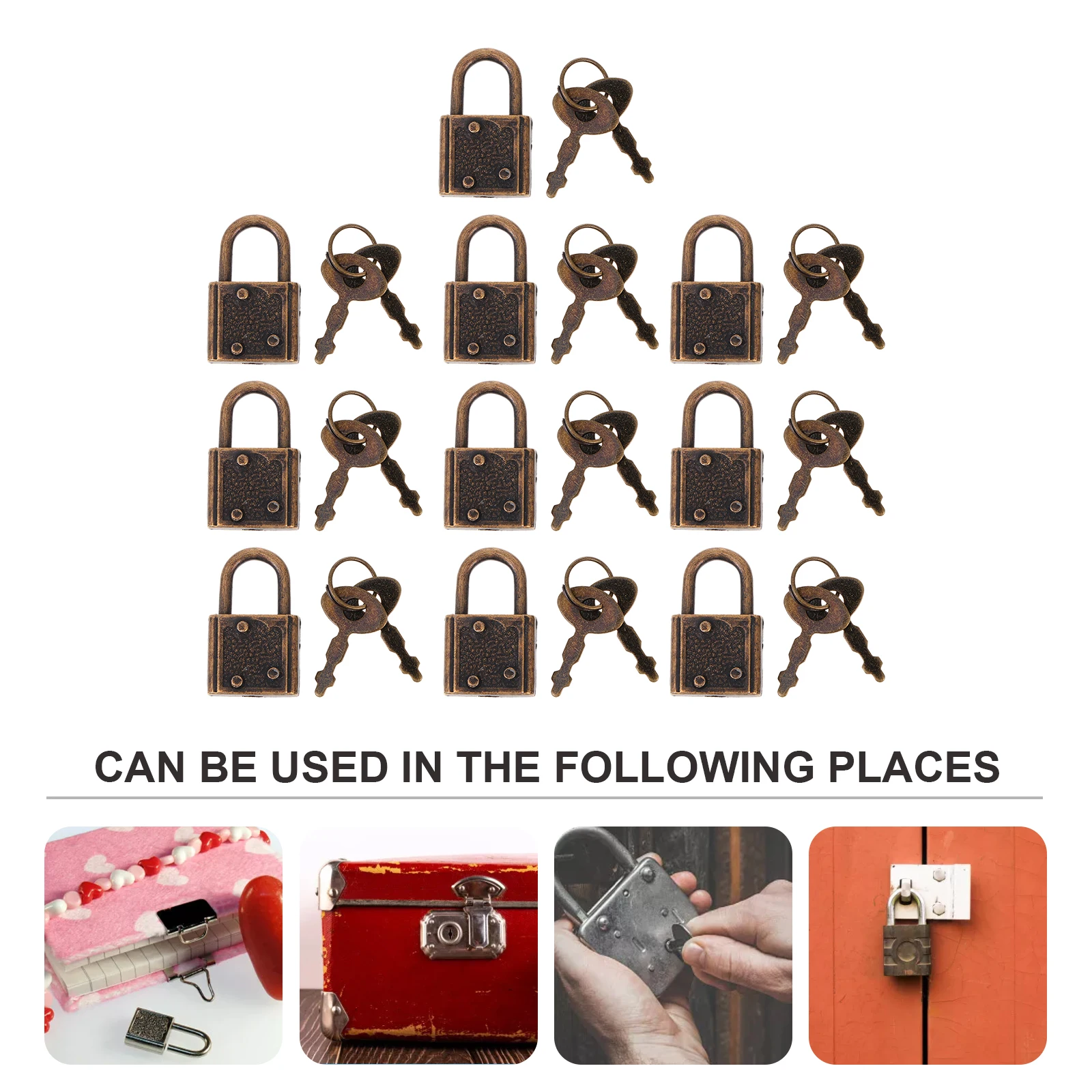 10 Pcs Rustproof Vintage Copper Padlocks Retro Mini Suitcase Locks Durable Furniture Latches Alloy Steel Cabinet Ring
10 Pcs Rustproof Vintage Copper Padlocks Retro Mini Suitcase Locks Durable Furniture Latches Alloy Steel Cabinet Ring