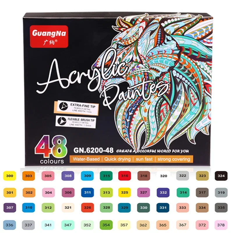 84/12 Colors Acrylic Paint Marker Extra Fine/Brush Tip Dual Head Marker Pen Art Supplies Painting School Office Stationery
84/12 Colors Acrylic Paint Marker Extra Fine/Brush Tip Dual Head Marker Pen Art Supplies Painting School Office Stationery