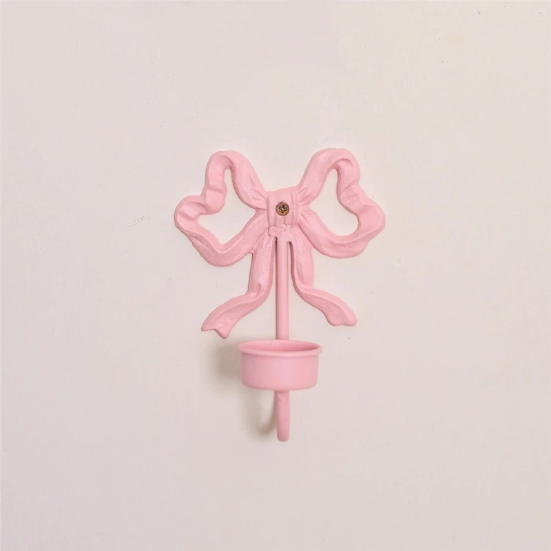 Pink Bow Wall Candlestick French Vintage Wrought Iron Candle Holder White Wall Decorations Home Restaurant Wall Decor
Pink Bow Wall Candlestick French Vintage Wrought Iron Candle Holder White Wall Decorations Home Restaurant Wall Decor
