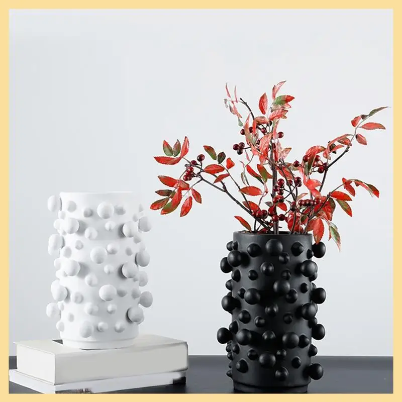 Modern Simple Resin Vase White Abstract Dots Round Irregular Bumps Crafts Ornament Storage Organization Home Decoration Durable
Modern Simple Resin Vase White Abstract Dots Round Irregular Bumps Crafts Ornament Storage Organization Home Decoration Durable