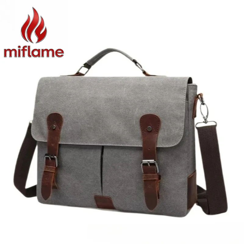 Винтажная холщовая сумка-мессенджер Miflame через плечо для ноутбука, мужская сумка для колледжа, школы, путешествий, в стиле ретро, повседневная
Винтажная холщовая сумка-мессенджер Miflame через плечо для ноутбука, мужская сумка для колледжа, школы, путешествий, в стиле ретро, повседневная