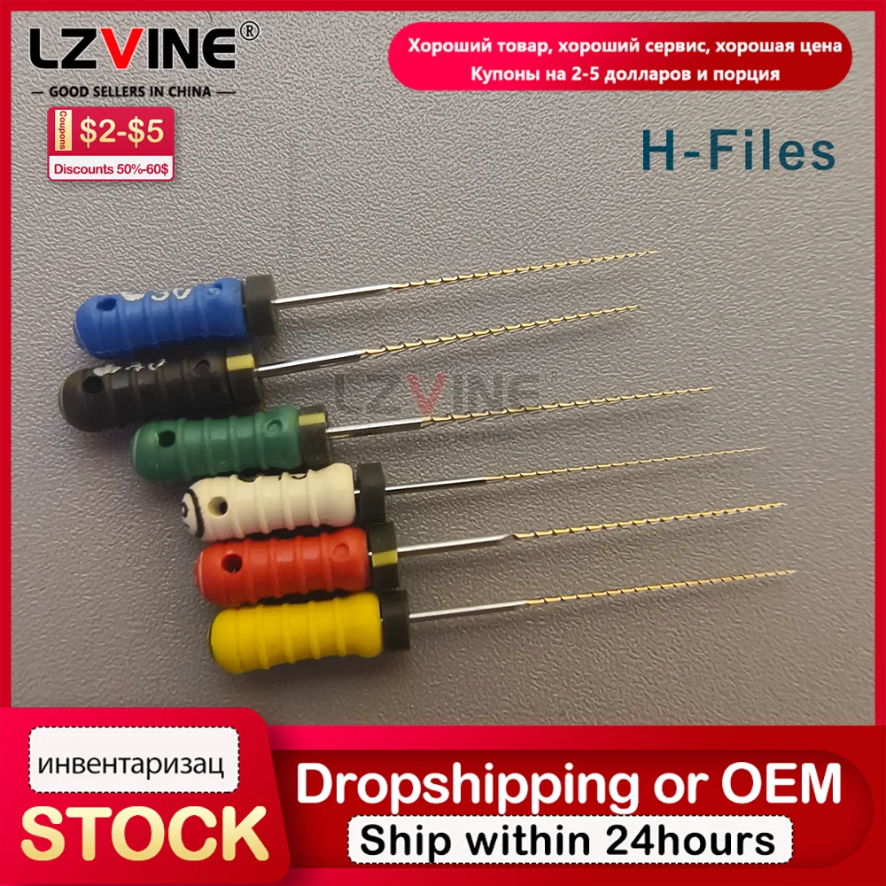 Dental K-Files 25mm 6#/8#/10#/15# 6Pcs/Pack Dental Stainless Steel K Files Hand Use Endodontic Root Canal Shaping Finishing Tool
Dental K-Files 25mm 6#/8#/10#/15# 6Pcs/Pack Dental Stainless Steel K Files Hand Use Endodontic Root Canal Shaping Finishing Tool