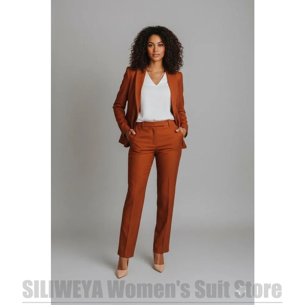 Women's Suit Blazer and Slim Pants Set Single Breasted Office Casual Daily Outfit Stylish Matching Set for Modern Chic Women
Women's Suit Blazer and Slim Pants Set Single Breasted Office Casual Daily Outfit Stylish Matching Set for Modern Chic Women