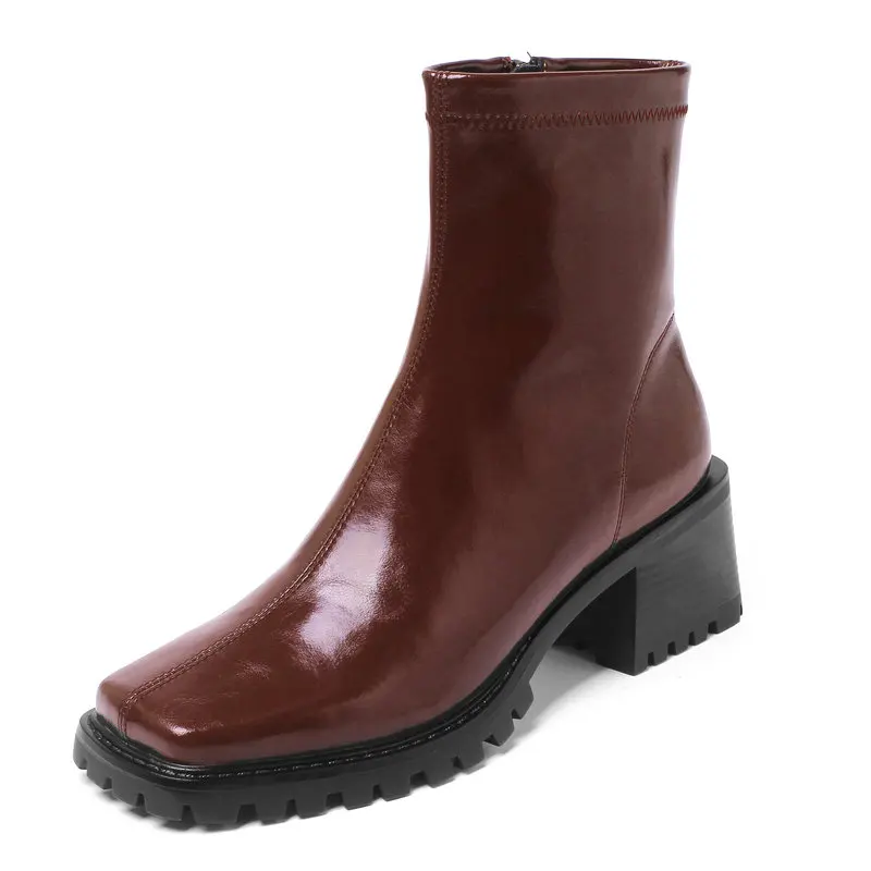 Women Genuine Leather Ankle Boots Autumn Winter Party Office Ladies Thick High Heels Square Toe Concise Mature Shoes Woman
Women Genuine Leather Ankle Boots Autumn Winter Party Office Ladies Thick High Heels Square Toe Concise Mature Shoes Woman