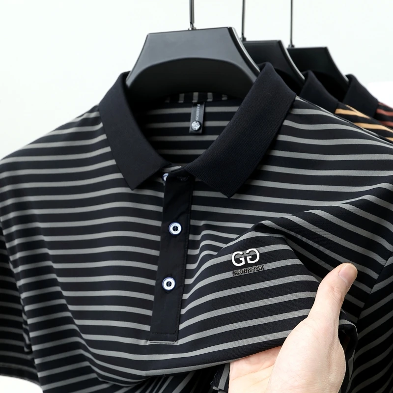 Fashion brand men's short sleeve polo shirt 2025 summer new personalized striped high-end badge youth comfortable casual T-shirt
Fashion brand men's short sleeve polo shirt 2025 summer new personalized striped high-end badge youth comfortable casual T-shirt