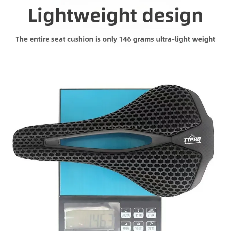 TTPRO 3D Printed Bicycle Saddle Carbon Fiber Short Nose Hollow Breathable Ultralight Bike Seat Pressure Relief Road Mountain Bik
TTPRO 3D Printed Bicycle Saddle Carbon Fiber Short Nose Hollow Breathable Ultralight Bike Seat Pressure Relief Road Mountain Bik