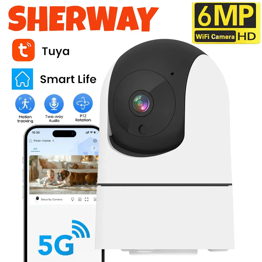 Tuya 5G Wi-Fi Внутренняя камера безопасности 6MP HD Беспроводная 6-кратная зум Радионяня Камера ИК ночного видения Автоматическое обнаружение движения Наблюдение
Tuya 5G Wi-Fi Внутренняя камера безопасности 6MP HD Беспроводная 6-кратная зум Радионяня Камера ИК ночного видения Автоматическое обнаружение движения Наблюдение