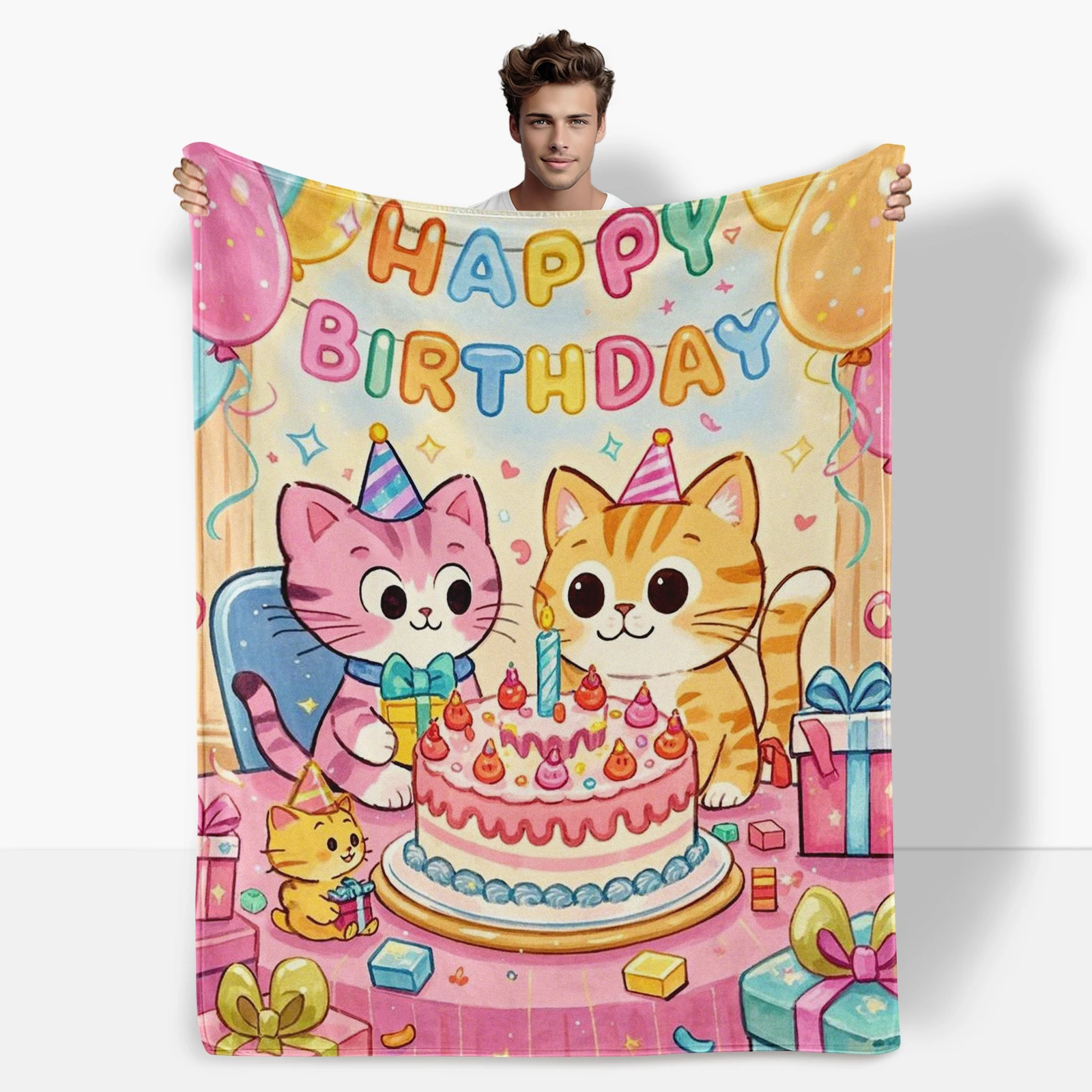 Unique Cartoon Cat, Cake And Party Themed Birthday Blanket Ideal Gift For Children Full Of Surprises
Unique Cartoon Cat, Cake And Party Themed Birthday Blanket Ideal Gift For Children Full Of Surprises
