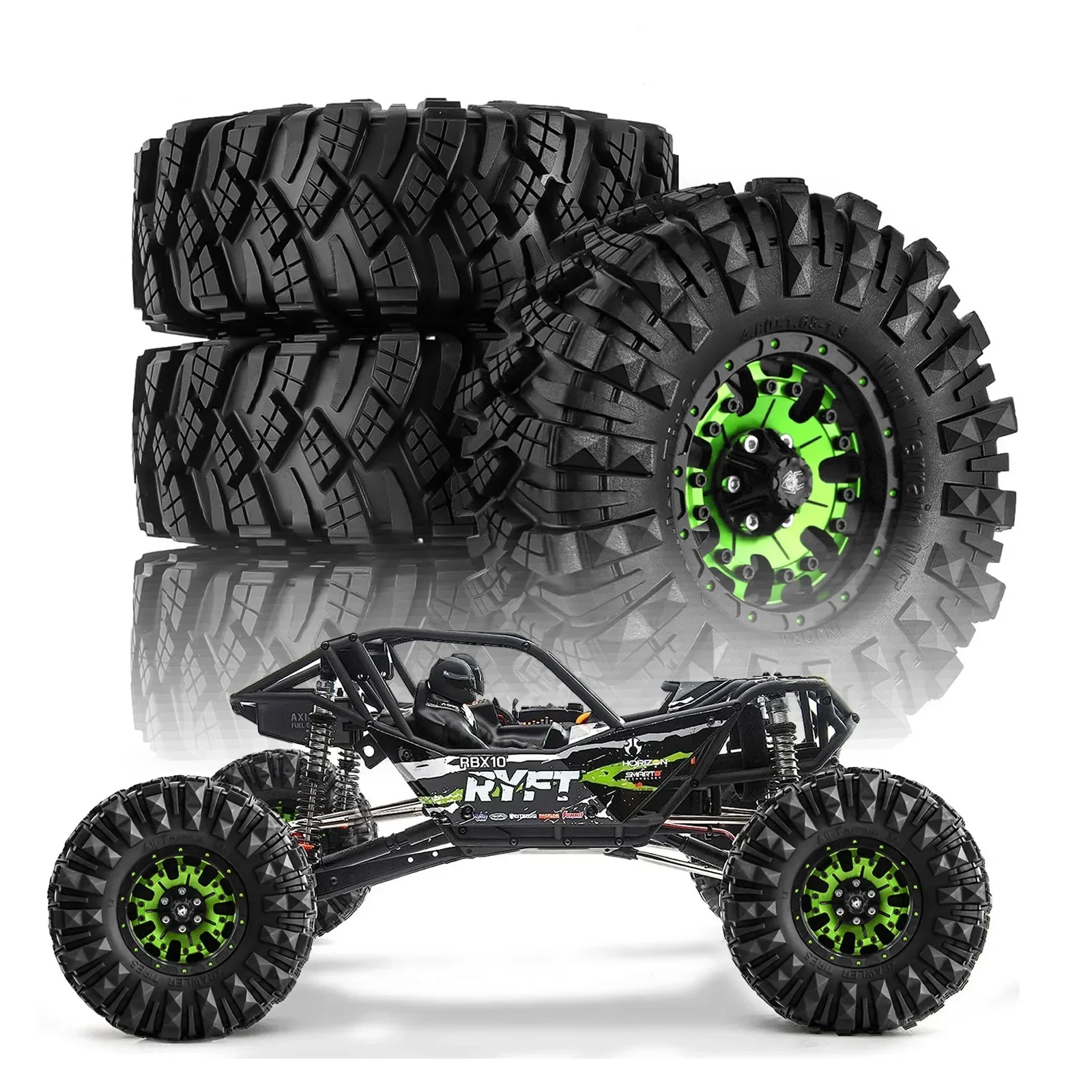 GGRC 4 шт. 110 мм Металл 1,9 "Beadlock обод колеса резиновые шины Набор для 1/10 RC Гусеничный автомобиль Traxxas TRX4 RC4WD D90 Axial SCX10 Pro MS
GGRC 4 шт. 110 мм Металл 1,9 "Beadlock обод колеса резиновые шины Набор для 1/10 RC Гусеничный автомобиль Traxxas TRX4 RC4WD D90 Axial SCX10 Pro MS