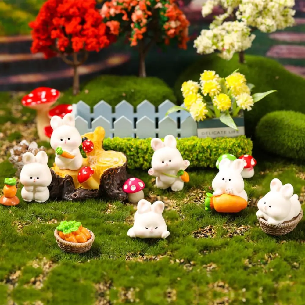 Cute Rabbit Micro Ornaments Resin Cartoon Bunny Miniature Figurines Personalized DIY Rabbit Toys Living Room
Cute Rabbit Micro Ornaments Resin Cartoon Bunny Miniature Figurines Personalized DIY Rabbit Toys Living Room