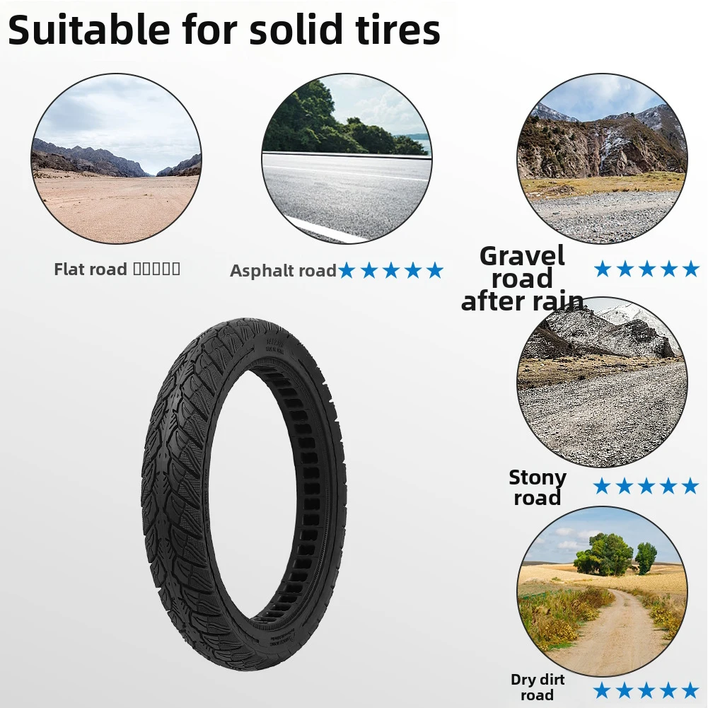 Цельнолитая резиновая шина 14x2.125 для электросамокатов, устойчивая к проколам, легкая (1400 г), но прочная, подходит для размеров 57-254
Цельнолитая резиновая шина 14x2.125 для электросамокатов, устойчивая к проколам, легкая (1400 г), но прочная, подходит для размеров 57-254