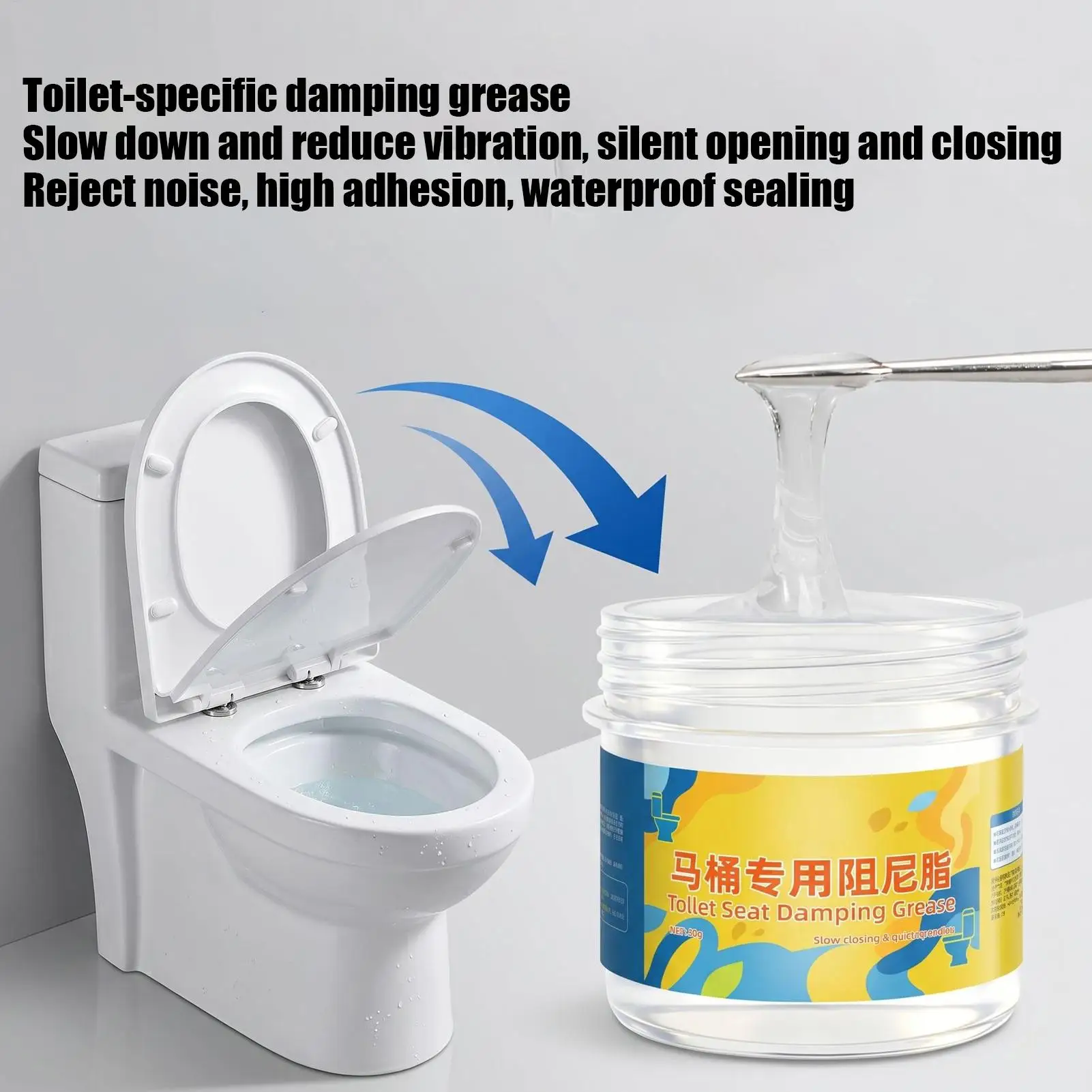 Dampening Grease 40g High Viscosity Toilet Seat Shock Absorber Lubricant for Hinge Slow Close Cover Hardware Repair
Dampening Grease 40g High Viscosity Toilet Seat Shock Absorber Lubricant for Hinge Slow Close Cover Hardware Repair