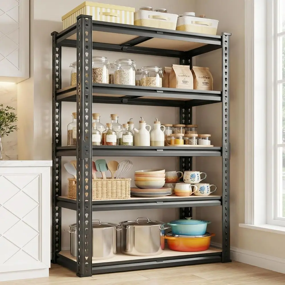 Adjustable 5-Tier Steel Storage Shelves, 2100 lbs Capacity, 28.1x13.8x60.1 for Garage, Utility, Pantry, or Basement
Adjustable 5-Tier Steel Storage Shelves, 2100 lbs Capacity, 28.1x13.8x60.1 for Garage, Utility, Pantry, or Basement