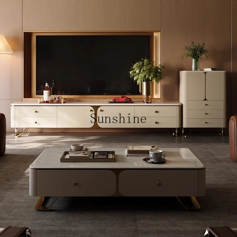 Villa living room household light luxury high-end coffee table TV cabinet combination
Villa living room household light luxury high-end coffee table TV cabinet combination