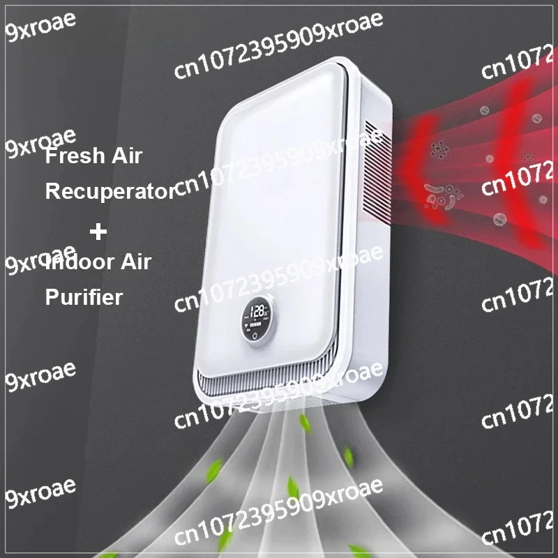Energy Recovery Ventilation ERV Wall-mounted Bidirectional Flow Fresh Air Supply Air Treatment Air Recuperator
Energy Recovery Ventilation ERV Wall-mounted Bidirectional Flow Fresh Air Supply Air Treatment Air Recuperator
