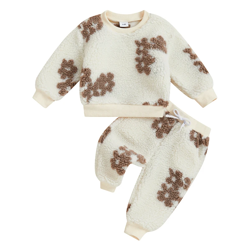 Toddler Girls Fall Outfits Floral Pattern Fuzzy Long Sleeve Sweatshirt and Elastic Pants Set Baby Cute 2 Piece Clothes
Toddler Girls Fall Outfits Floral Pattern Fuzzy Long Sleeve Sweatshirt and Elastic Pants Set Baby Cute 2 Piece Clothes