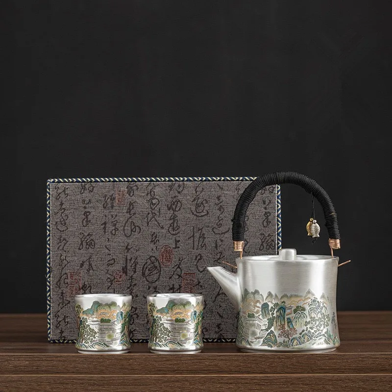 YFY Liu Yin one pot two cups porcelain wrapped silver kung fu tea set teapot Kuaike teacup master cup beam pot gift box
YFY Liu Yin one pot two cups porcelain wrapped silver kung fu tea set teapot Kuaike teacup master cup beam pot gift box