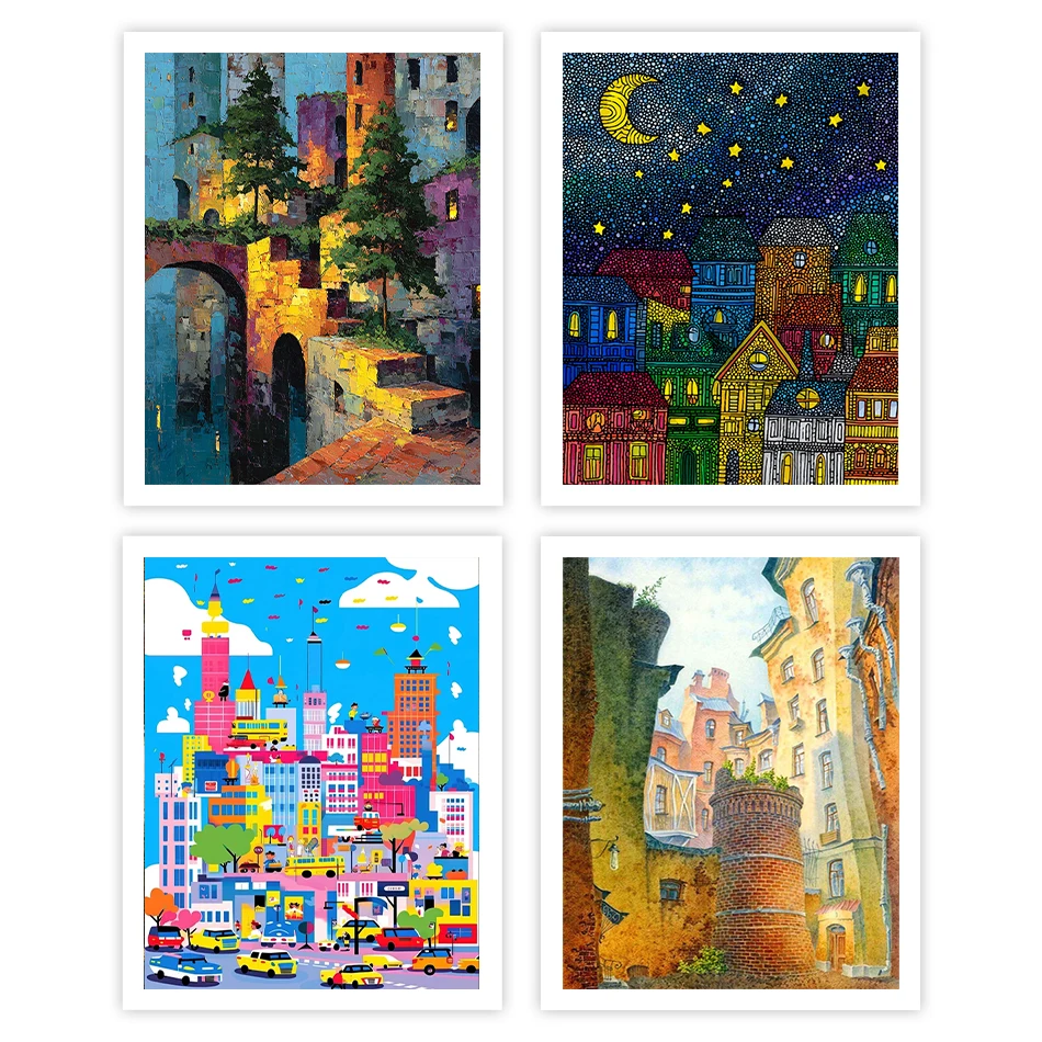 GATYZTORY Painting By Numbers Acrylic Color Markers Landscape Abstract urban buildings On Canvas Drawing By Numbers Watercolor
GATYZTORY Painting By Numbers Acrylic Color Markers Landscape Abstract urban buildings On Canvas Drawing By Numbers Watercolor