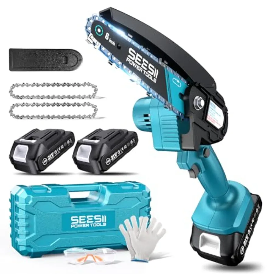 Mini Chainsaw 6-inch Mini Chainsaw Cordless Handheld Electric Power Chain Saw with 2 Batteries for Tree Trimming Wood Cutting B
Mini Chainsaw 6-inch Mini Chainsaw Cordless Handheld Electric Power Chain Saw with 2 Batteries for Tree Trimming Wood Cutting B