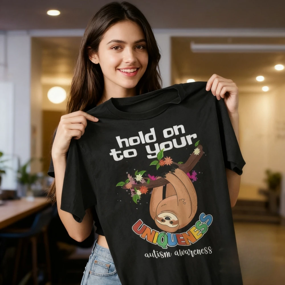 Sloth Autism Awareness T-Shirt Sloth TShirt Autism Awareness Shirt Care for Mental Illness Tee Men Women Daily Life Printed Tops
Sloth Autism Awareness T-Shirt Sloth TShirt Autism Awareness Shirt Care for Mental Illness Tee Men Women Daily Life Printed Tops