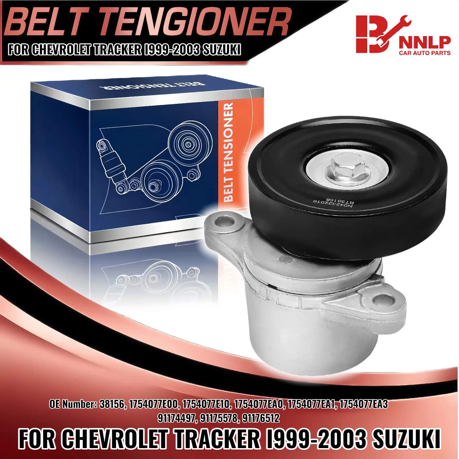 Натяжитель ремня с шкивом для Chevrolet Tracker 1999-2003 Suzuki Aerio 2002-2007 1754077E00 1754077E10 1754077EA0 1754077EA1 
Натяжитель ремня с шкивом для Chevrolet Tracker 1999-2003 Suzuki Aerio 2002-2007 1754077E00 1754077E10 1754077EA0 1754077EA1
