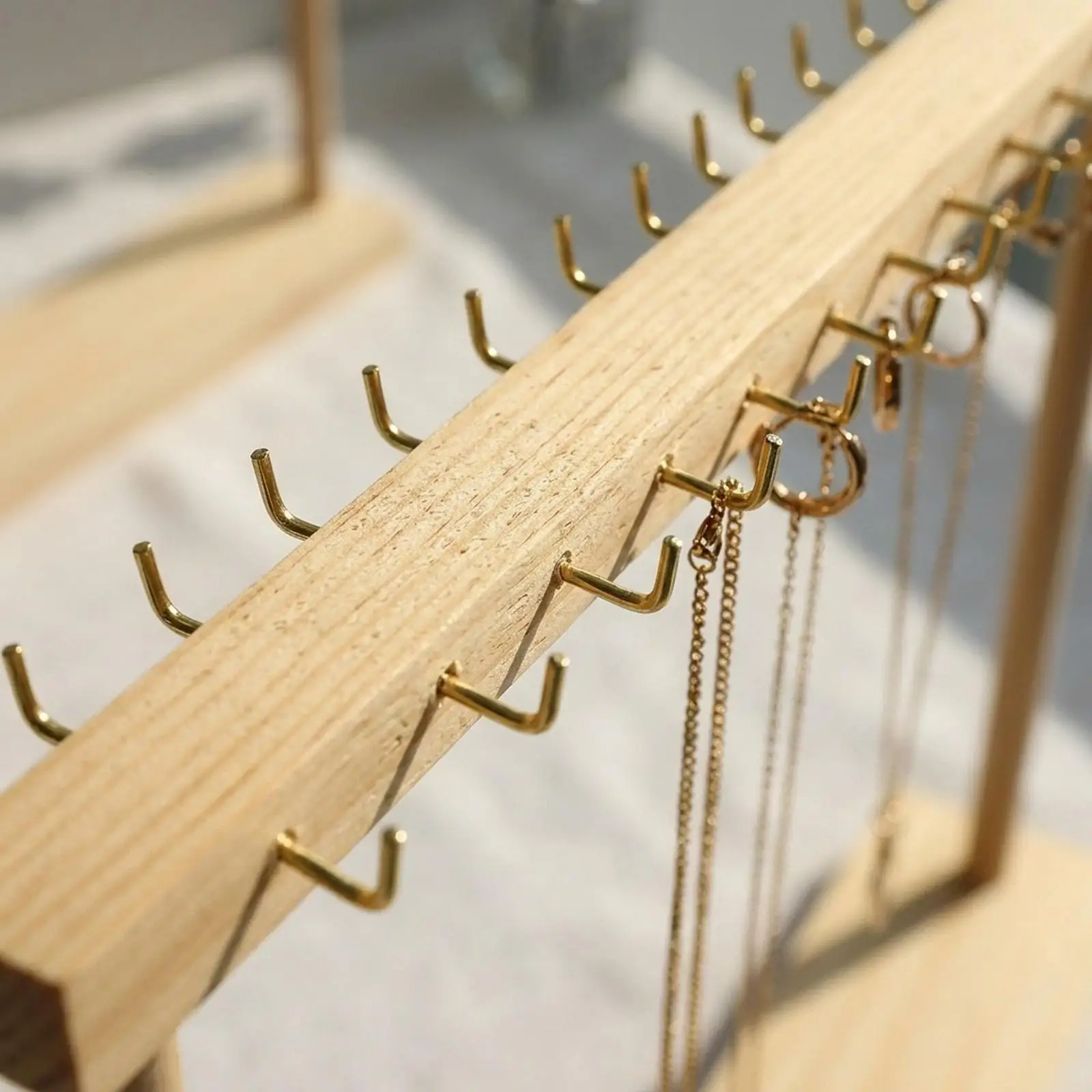 Jewelry Display Holder with Hooks Modern Portable Hanger Jewelry Organizer for Earrings Countertop Bangles Bedroom Watch
Jewelry Display Holder with Hooks Modern Portable Hanger Jewelry Organizer for Earrings Countertop Bangles Bedroom Watch