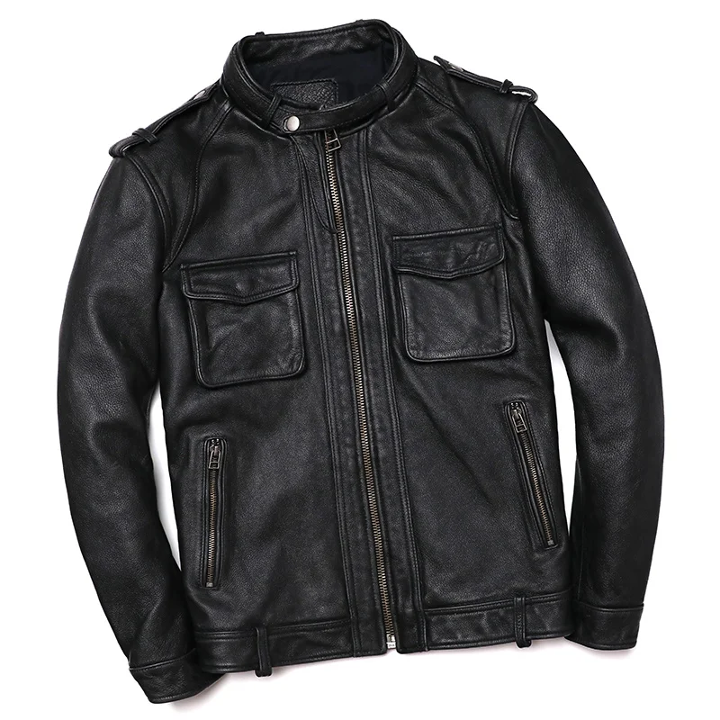 2023 New Grey Vintage Genuine Leather Jacket Men Natural Quality Cowhide Coat Male Slim Jackets Multiple pockets Work Clothes
2023 New Grey Vintage Genuine Leather Jacket Men Natural Quality Cowhide Coat Male Slim Jackets Multiple pockets Work Clothes